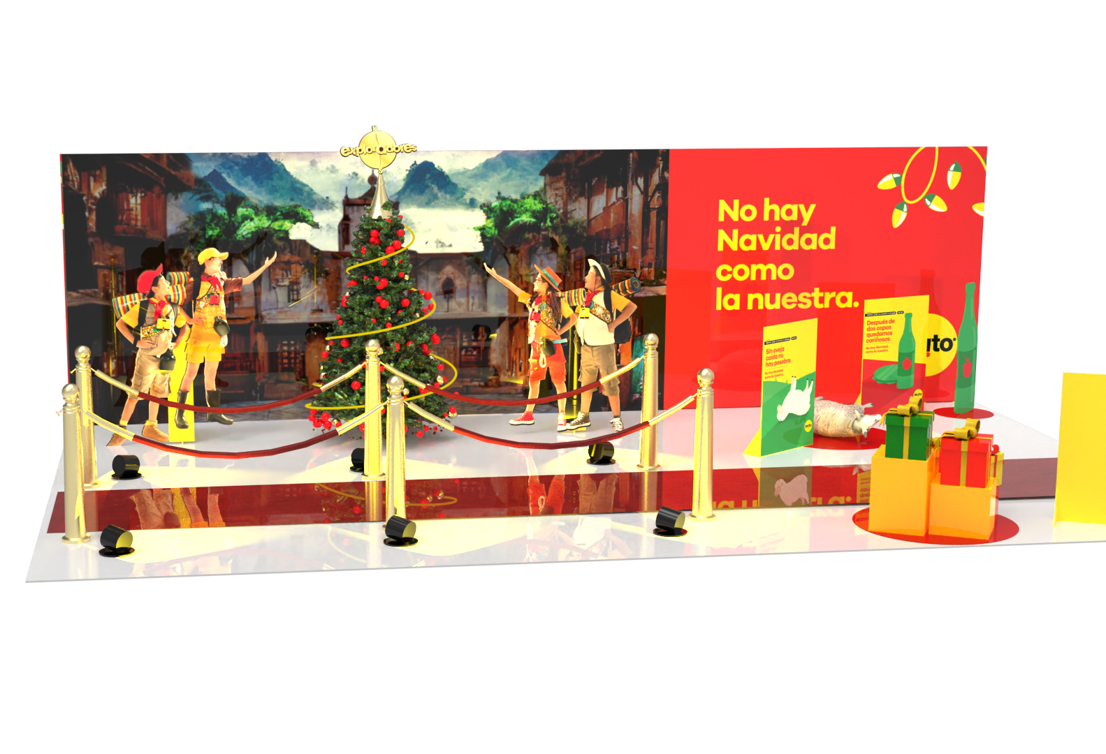 Explorers Red Carpet |Holiday themed set with Christmas tree